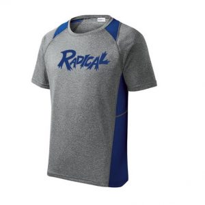 Radical Men's Cash T-Shirt Bowling Sleeve Stripe Jersey 50/50 Maroon Yellow 